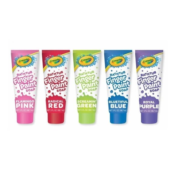 Crayola Other - Crayola 5 Pieces Set: Bathtub Finger Paint Soap 3 fl oz, Blue, Red, Green, Pink,